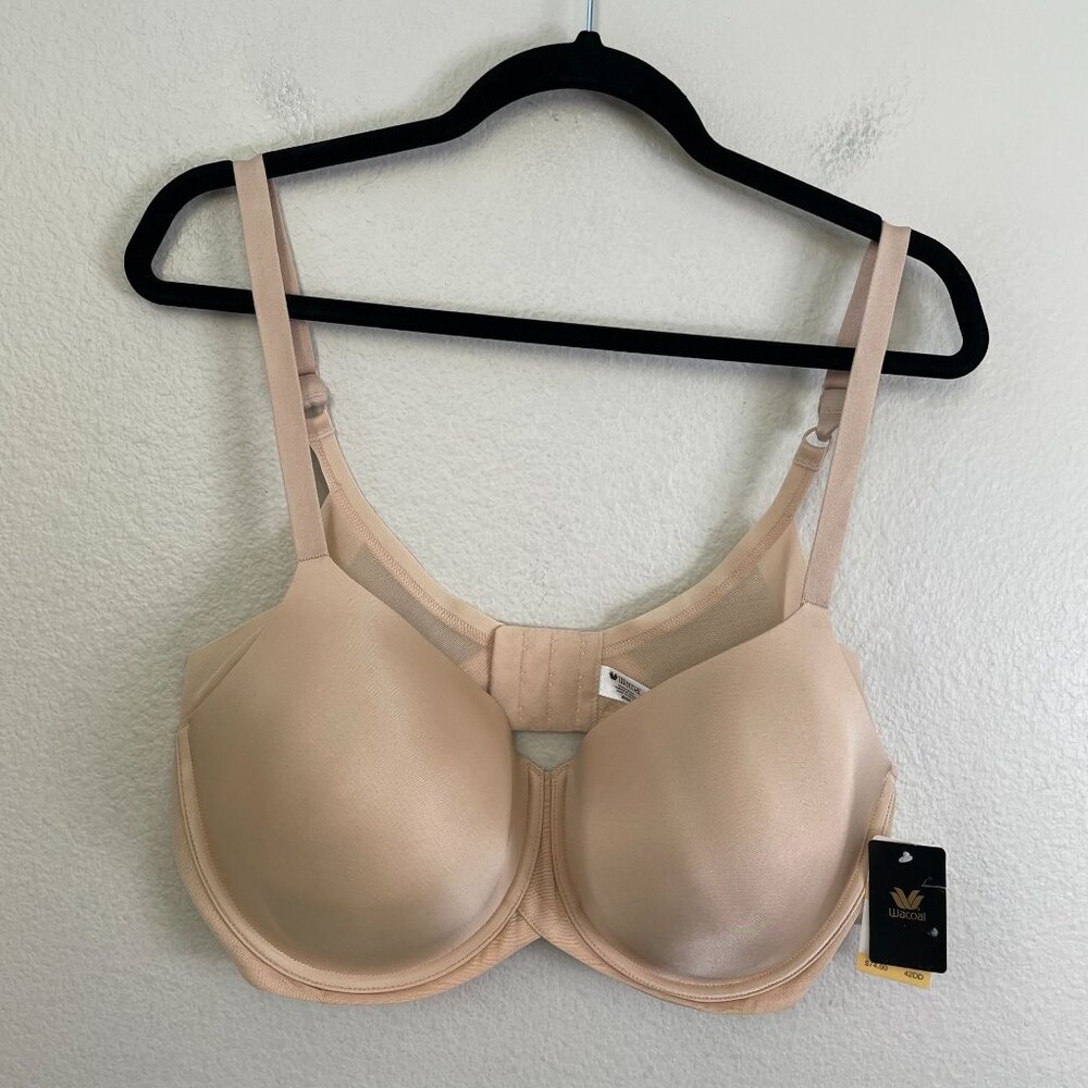 NEW Wacoal Beige Underwire Bra Size 42DD Full Coverage Smooth T-Shirt‎ Style